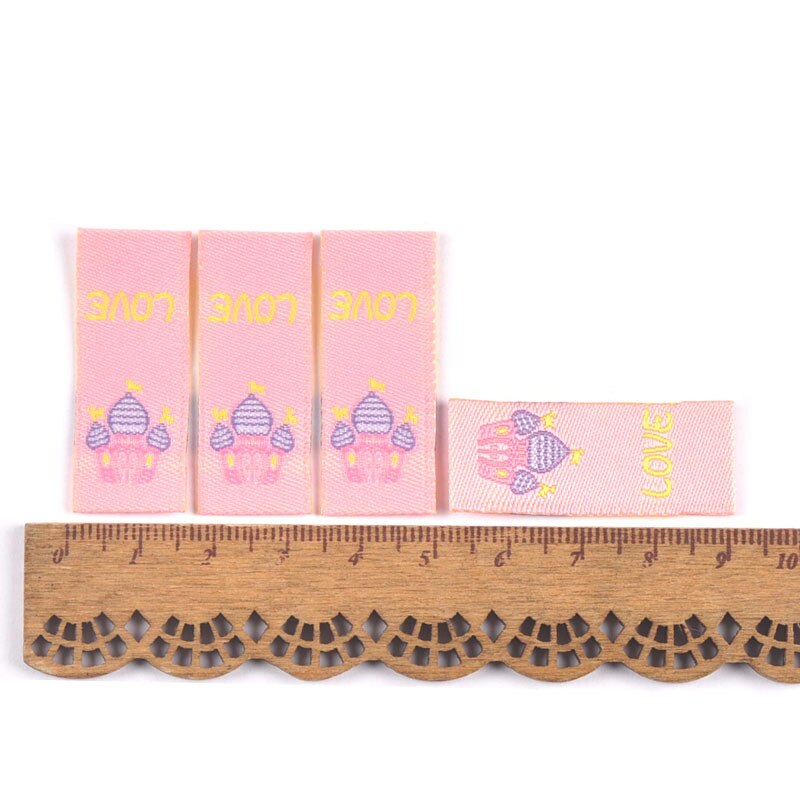 50 Stuks Gemengde Ballon Kasteel Borduren Labels Naaien Kleding Diy Doek Label Kleding Labels Kledingstuk Diy Handgemaakte Accessorie CP3501