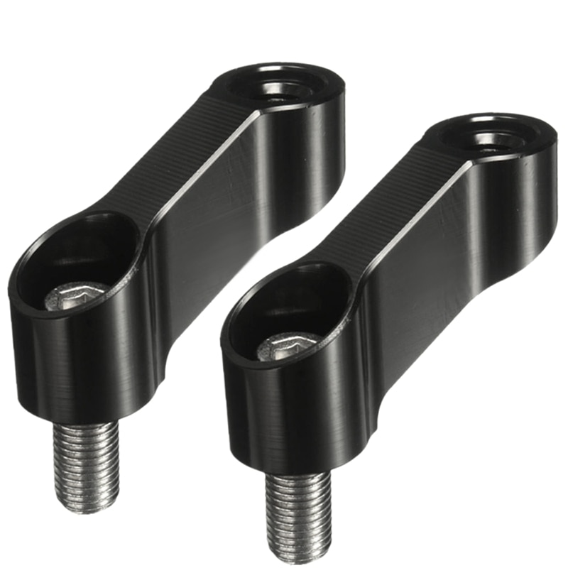 CNC Universal Aluminum 10Mm Motorcycle Mirror Mount Riser Extenders Spacers Extension Adapter Adaptor Moto M10 Accessories: Default Title