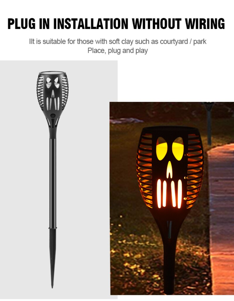 12/96 LED Lustige Solar- Taschenlampe Lichter Flackern Beleuchtung Flamme Garten Lampe Straße Lampe Wasserdichte Hohe Energie Mit Licht Pol
