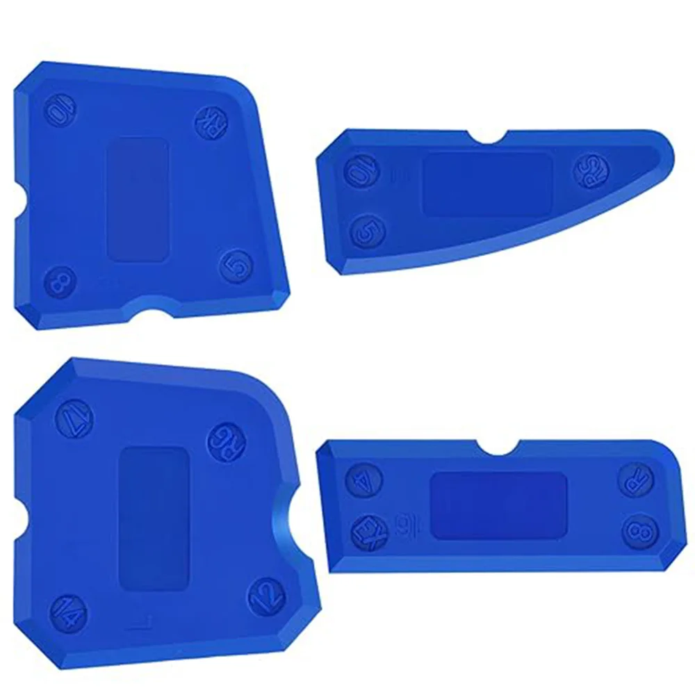 5in1 Silicone Scraper Squeegee Glue Remover Knife Caulking Angle Beauty Crack Trowel Tool Grout Scraper Kit Multifunctional Home: Lavender