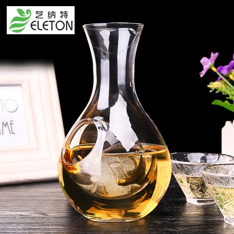Carafe à Décanter Eisch Wood Edition - Cristal Sur Socle Bois, 26 Cm, Neuve