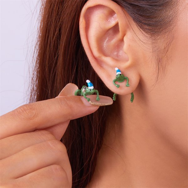 Pendientes de bobinado en forma de serpiente para hombres y mujeres, Color dorado, Vintage, Punk, Animal, Metal, fresco, hip hop, joyería de ,: Estampado en caliente