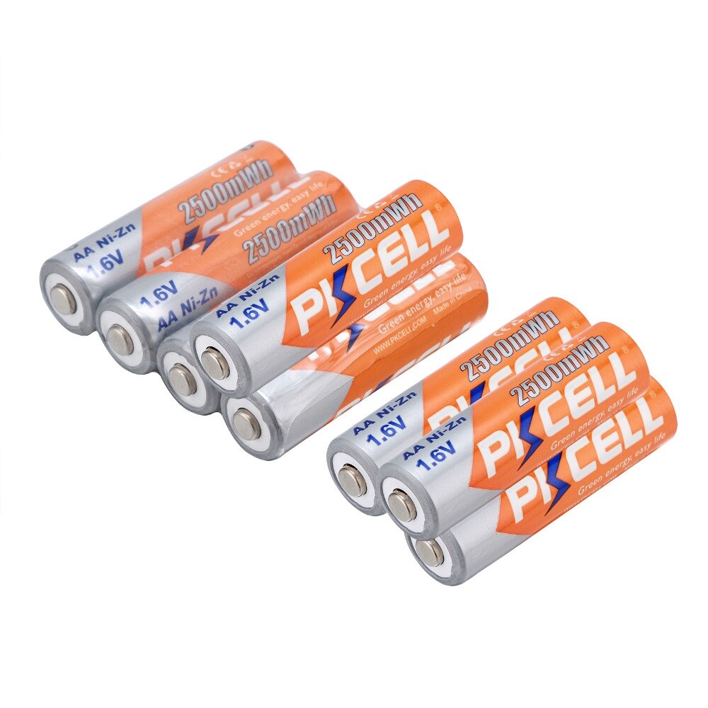 PKCELL 1.6 V Ni-Zn AA Batterij 2500Wh 1.6 V NiZN Oplaadbare Batterij Voor RC Mobiele Speelgoed