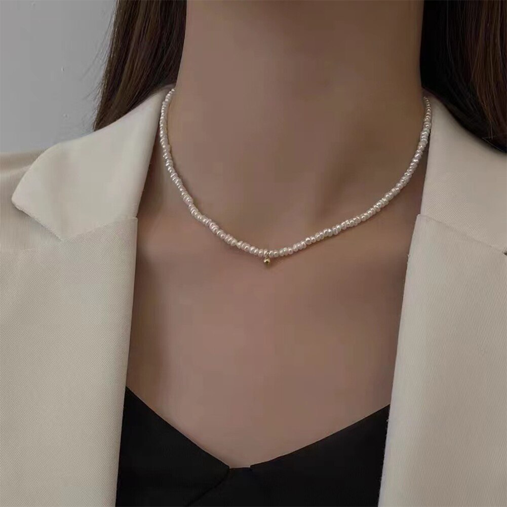 Mode Barokke Parel Ketting Vrouwen Kraag Bruiloft Punk Gouden Kettingen Lariat Bead Choker Kettingen Sieraden