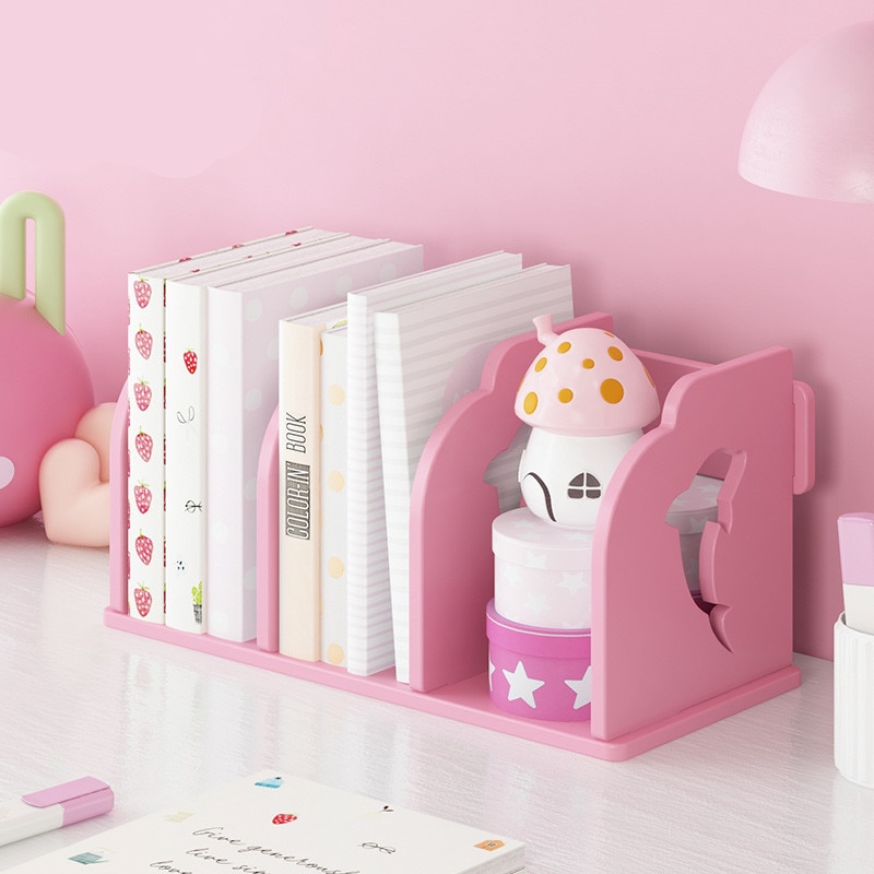 Plast bogreol bordplade bogholder hylde opbevaring organizer fil papir magasin rack organizer bogreol kontor boligartikler