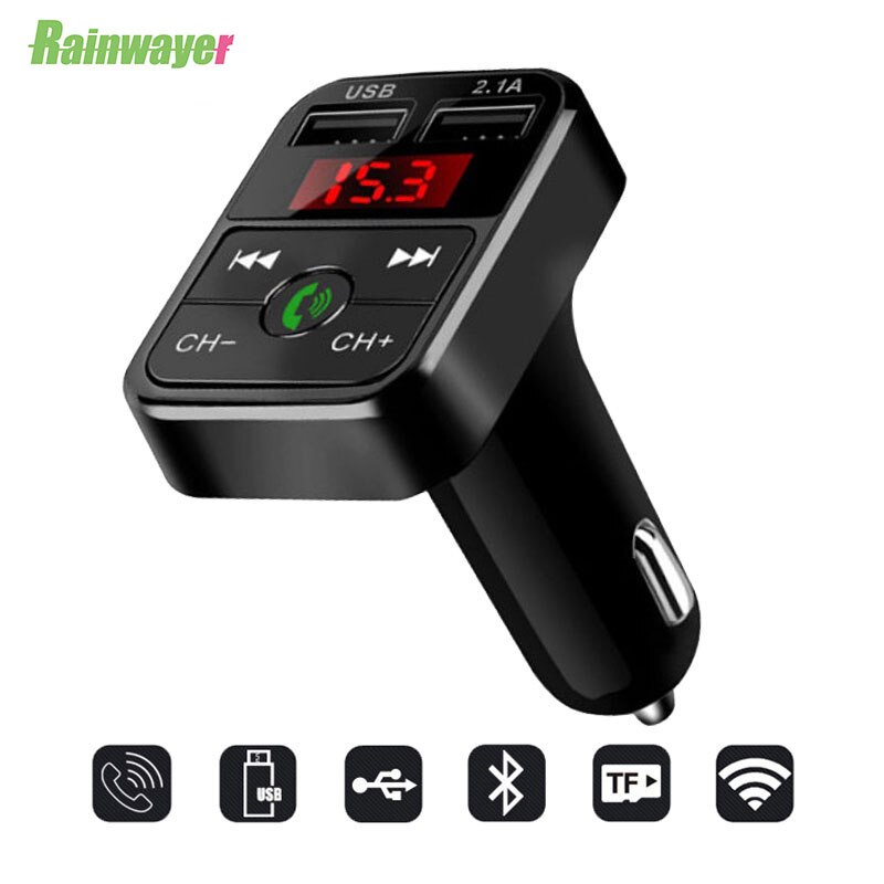 Draadloze Bluetooth Handsfree Car Kit Fm Transmitter Lcd Auto MP3 Muziekspeler Fm Modulator High Speed Usb Oplader Voor telefoon