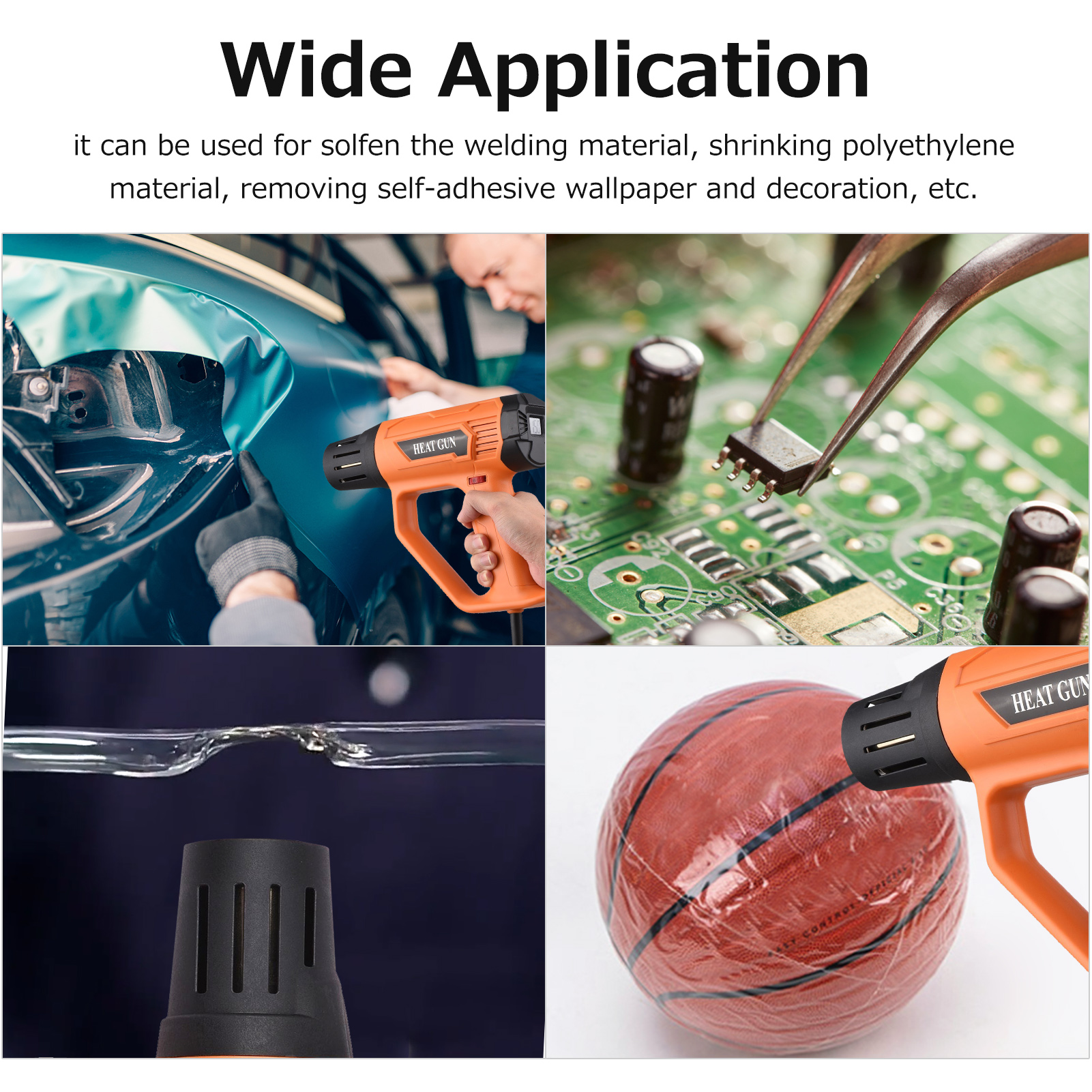 Handheld Digital Display Heat Gun Air Gun Air Blower 2000W High Power Zware Snelle Elektronische