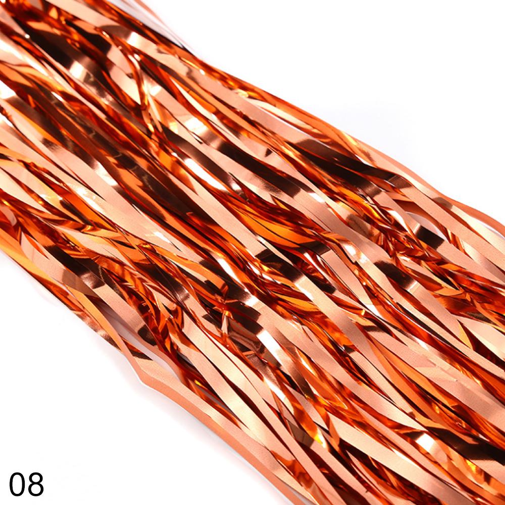 2m festa folha metálica enfeites franja cortina decoração de aniversário casamento fotografia ouro prata pano de fundo borlas foto adereços: Rose Gold
