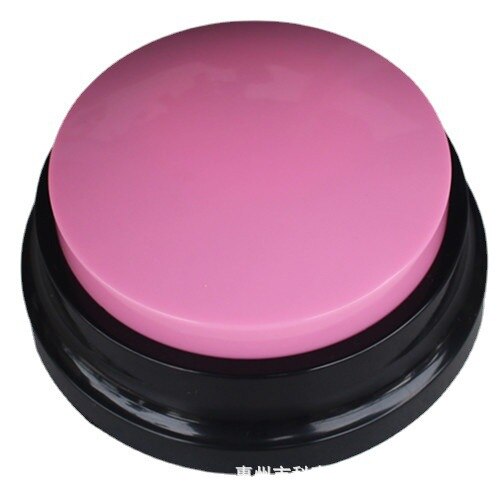 4Pcs Voice Recording Button Recordable Dog Talking Buttons for Communication Dog Voice Command Buttons 30 Second Record: Pink