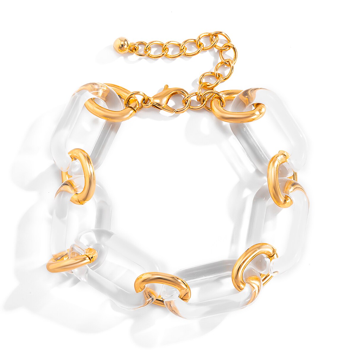 Shixin Transparant Acryl Dikke Ketting Armband Voor Vrouwen/Meisje Trendy Charms Chunky Hand Chain Sieraden Armbanden Femme