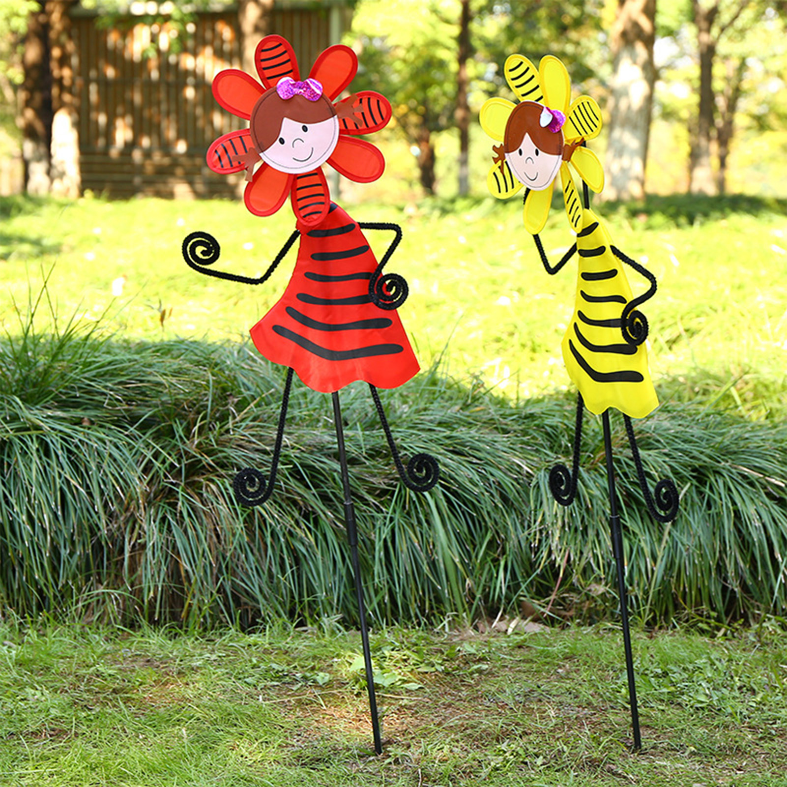 Moulin à vent en plastique coloré pour petite fille, décoration de jardin, jouet pour enfants