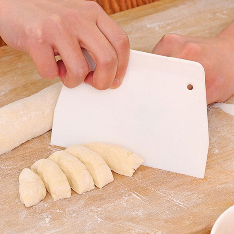 1 st Pizza Deegschraper Cutter Plastic Trapeziumvormige Bakken Gebak Spatels Fondant Cake Decoratie Gereedschap Keuken Accessoires