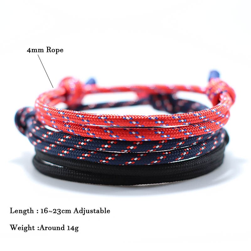 3pcs Set di braccialetti da uomo Paracord doppio strato regolabile filo rosso braccialetto sopravvivenza regalo brasiliano per fidanzato braccialetto Macram