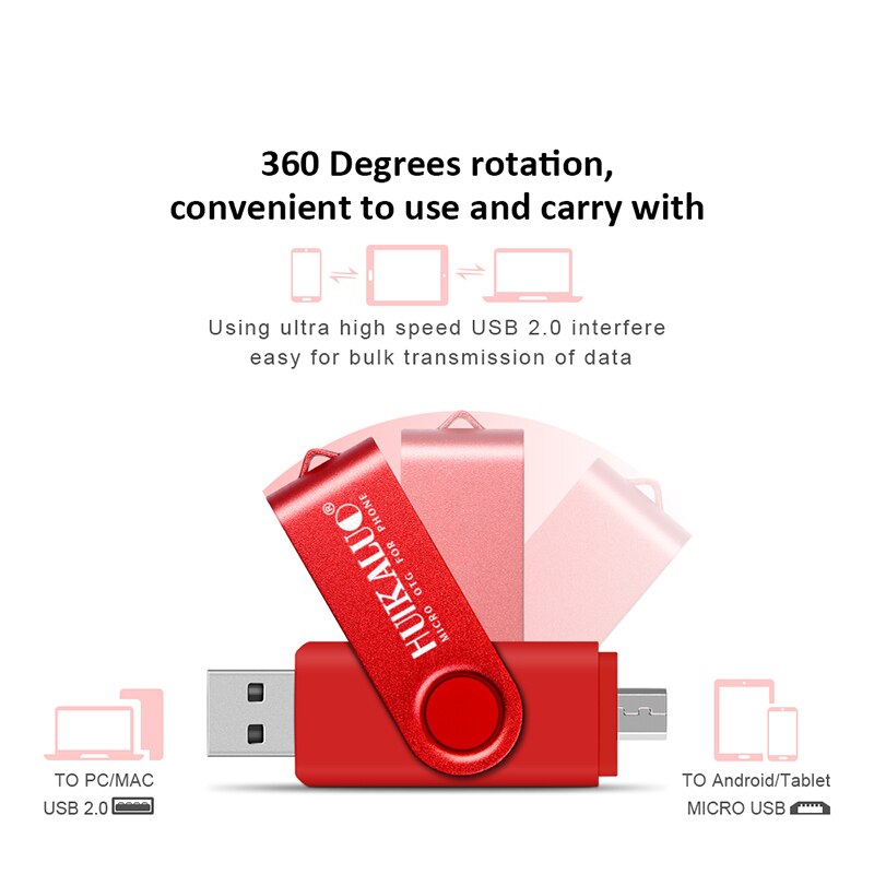 Movimentação alta 2.0 16gb 32gb 64gb 128gb 2 do flash de usb de quanlity otg micro em 1 disco pendrive pendrive u da vara de usb da memória da movimentação do flash