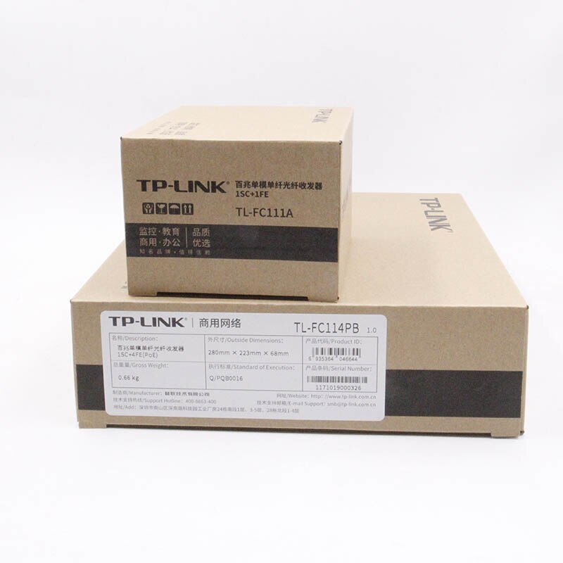 TP-Link 4-Port POE Media Converter 10/100M Single-Mode Single Fiber Optical Transceiver SC Without Box And Power Adapte