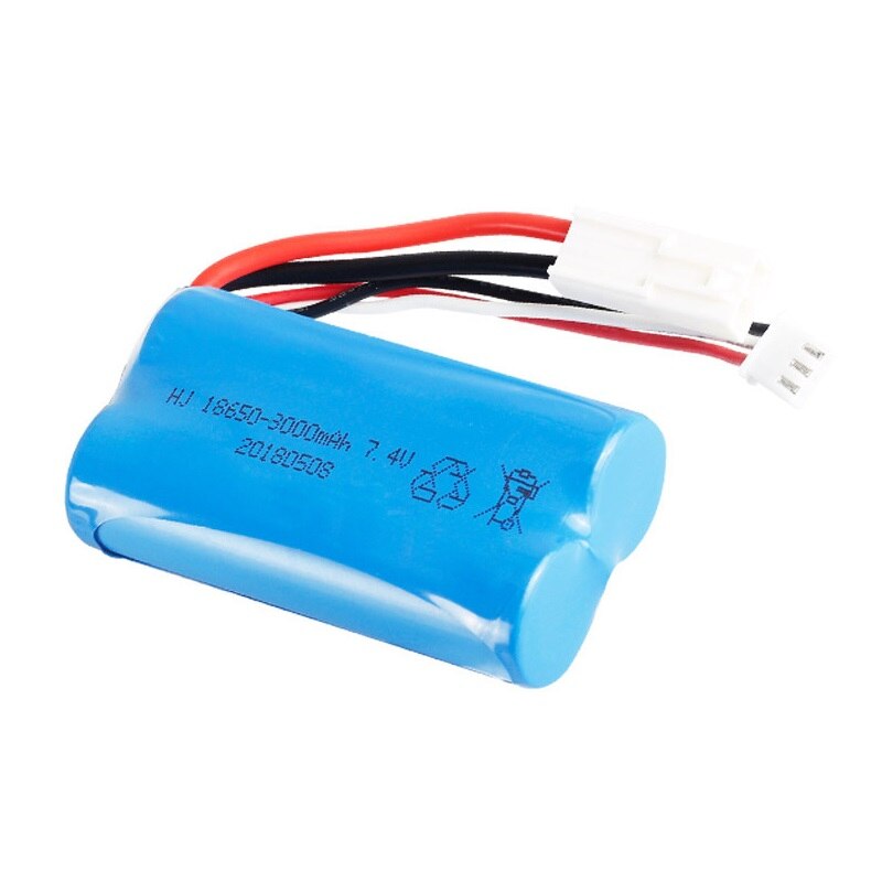 Batería lipo de 7,4 V y 3000mah, 18650, 2S T, enchufe para Q46 Wltoys 10428 /12428/12423, accesorios de repuesto para coche RC, batería de alta capacidad de 7,4 V