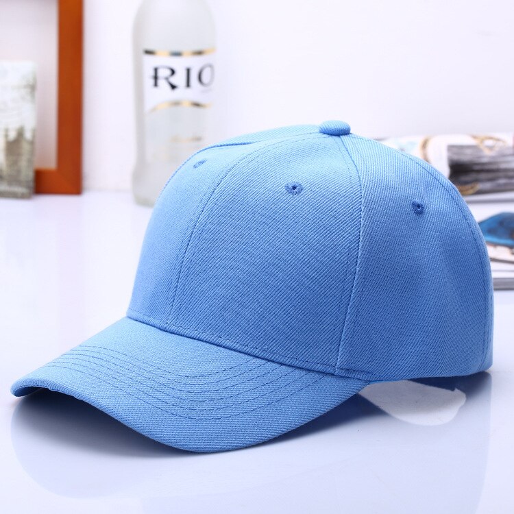 Black Cap Solid Color Baseball Cap Snapback Caps Casquette Hats Fitted Casual Gorras Hip Hop Dad Hats For Men Women Unisex: light blue