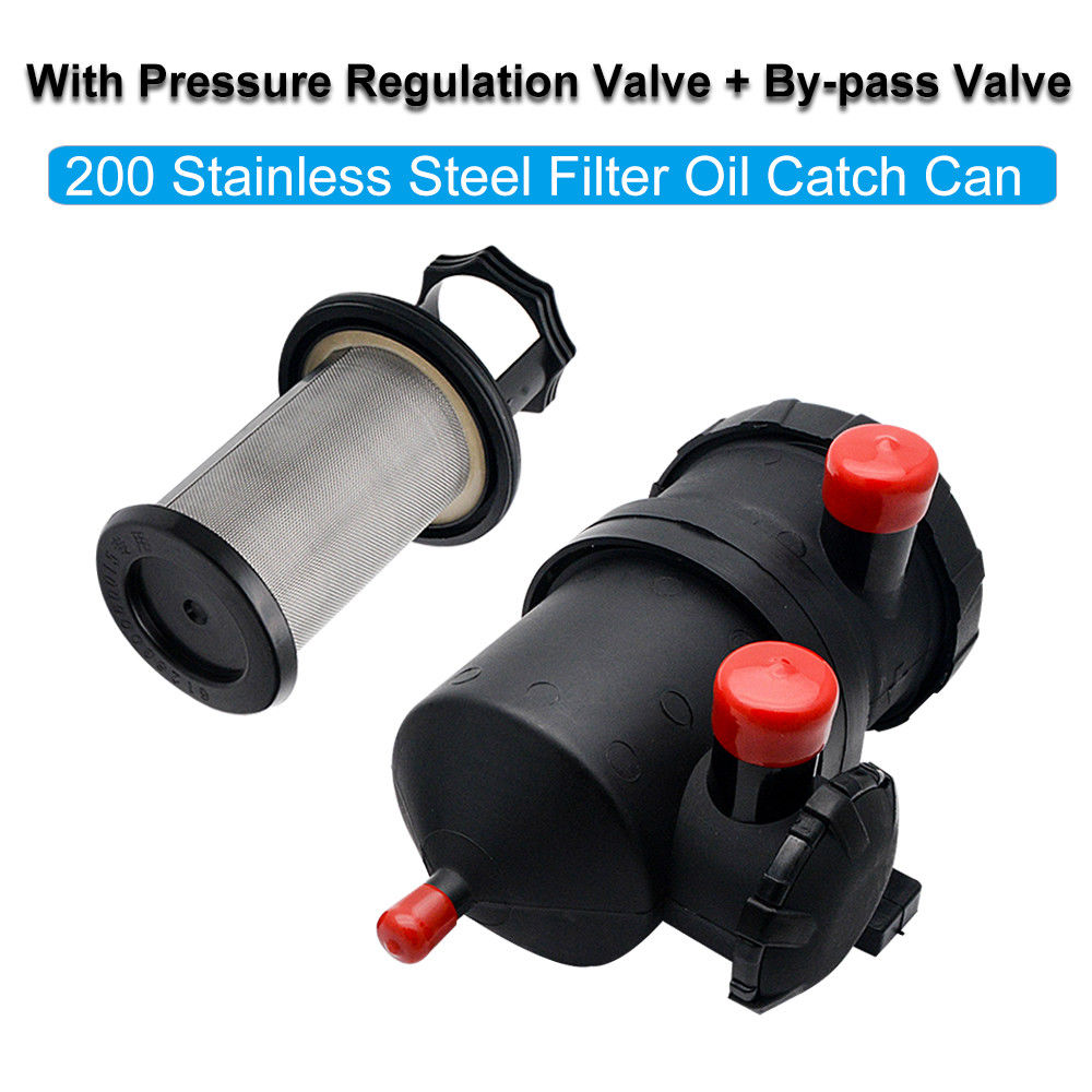 Oil Catch Can fit Hilux GU GQ Patrol ZD30 NAVARA D40 4WD Turbo Diesel Universal Oil-Air Separator Stainless Filter