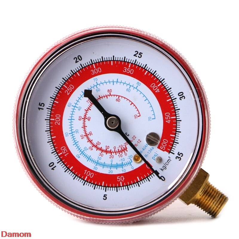 Red Air Conditioner R404/R134A/R22 Refrigerant High Pressure Gauge PSI KPA