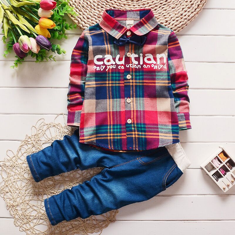 conjunto de disfraces abrigados para niños de primavera para niños, traje a cuadros de para niños, ropa para bebés y niños, conjuntos de ropa para niños,: red / 4T