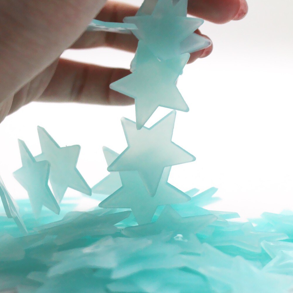 Pegatinas fluorescentes para habitación de niños, pegatinas de estrellas que brillan en la oscuridad, pegatinas luminosas para pared de color, 30 unidades