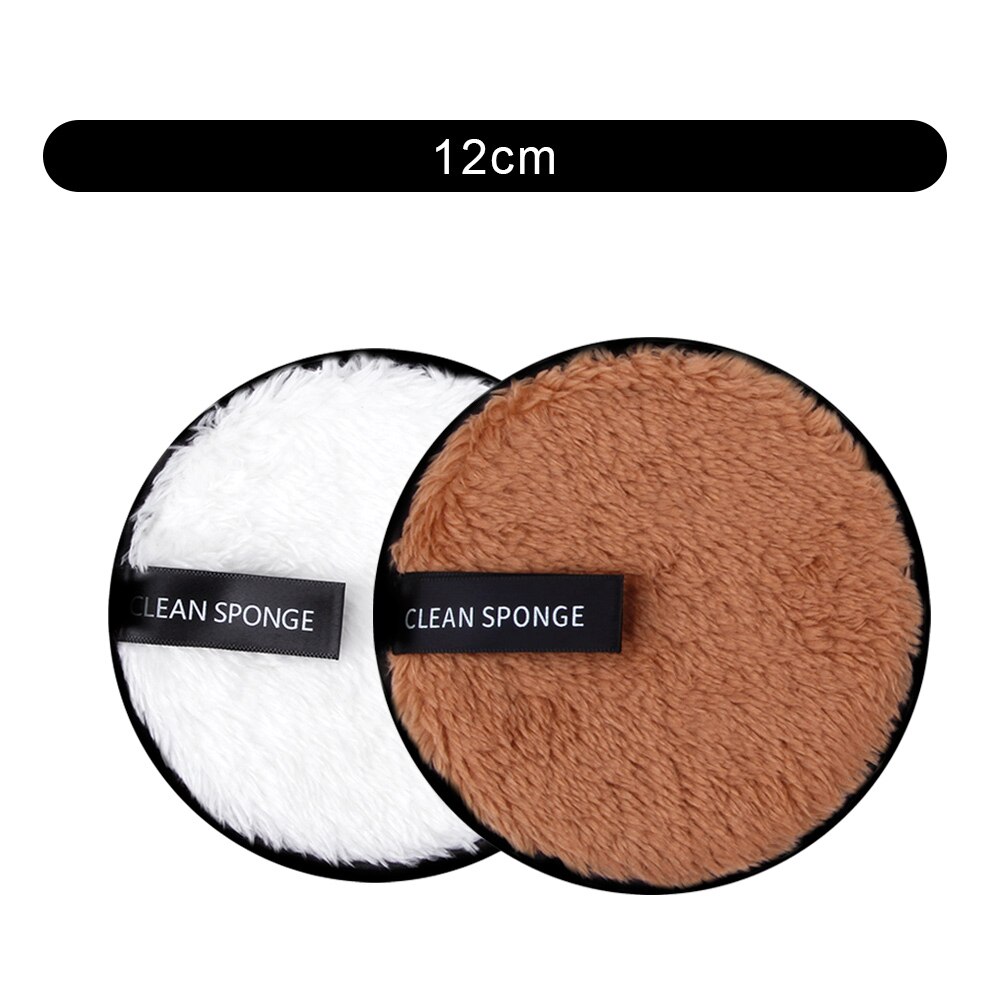 1/2Pcs Makeup Remover Pads Microfiber Cloth Pads Face Cleaning Washable Cotton Pad Reusable Makeup Remover Wipes Cosmetic Puff: 2pcs Set 3
