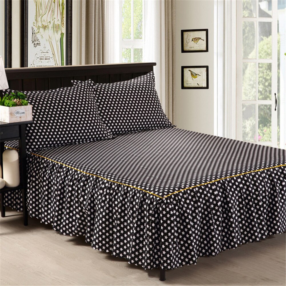 XJSDI 70-180 * 200 cm Lichtpaarse ruches hoeslaken bed rok