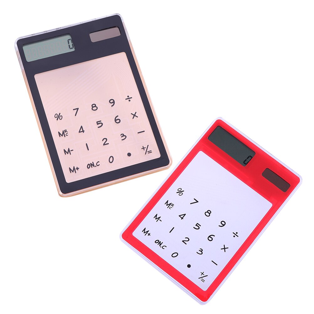 2Pcs Basic Calculator Portable Calculator Mini Calculator Screen Touch Calculator for Home