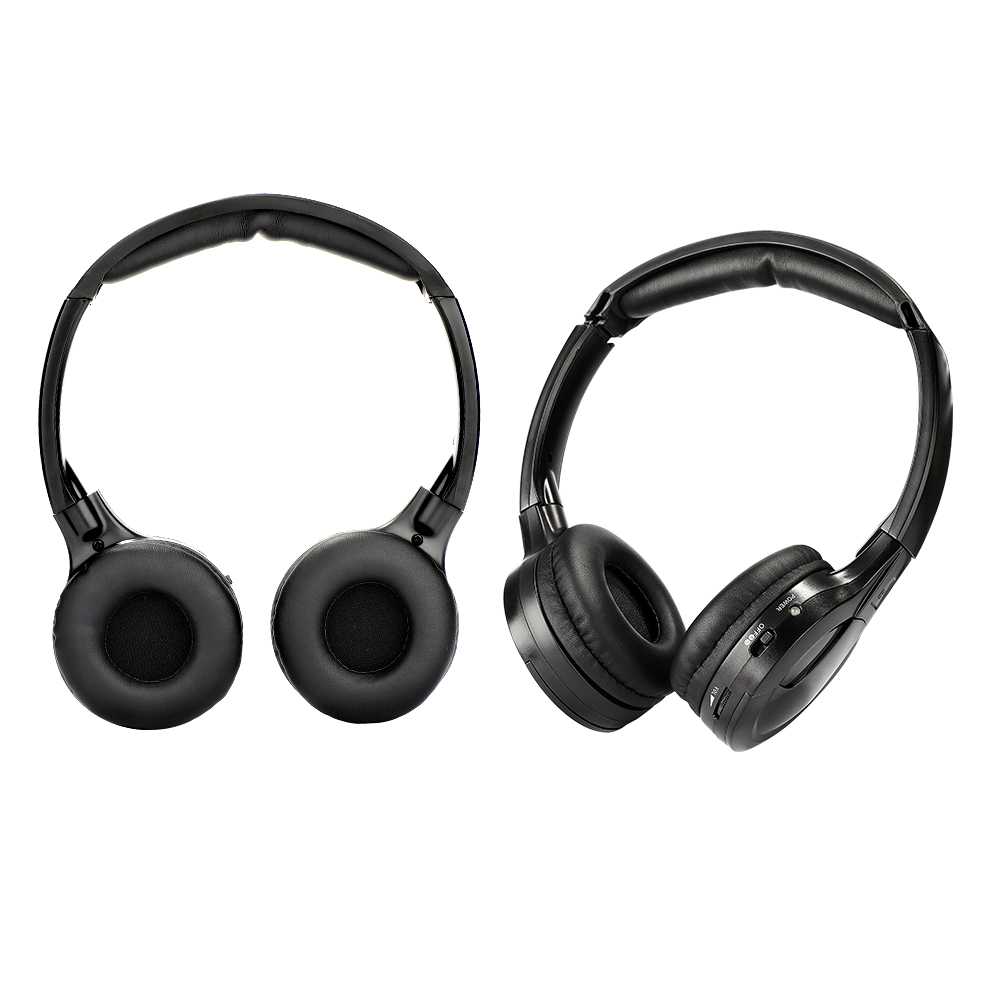 IR Infrared Wireless headphone Stereo Fordable Car Headrest DVD Player Earphone Music Headphones TV headphone 2 headphones: 1 PAIR EARPHONE
