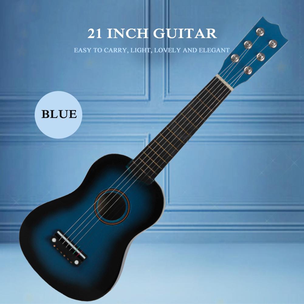 Mini ukelele de 21 pulgadas, guitarra de 6 cuerdas, juguete ligero para niños principiantes, instrumento Musical portátil, elementos musicales