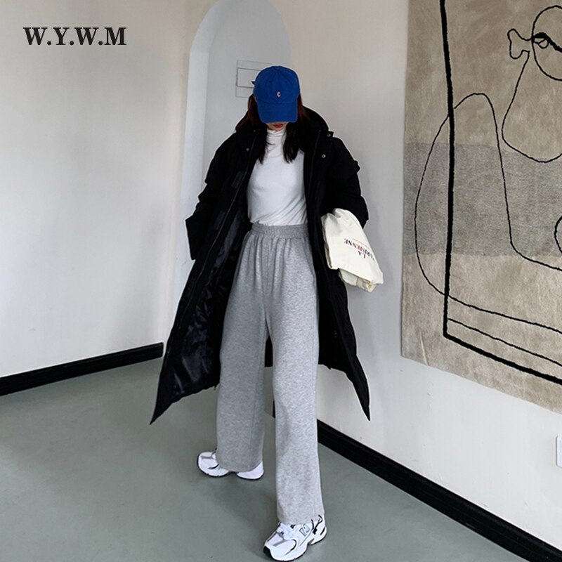 WYWM – veste longue chaude pour femme, Streetwear ample et épais, coupe-vent, parka en coton, longueur aux genoux, collection hiver