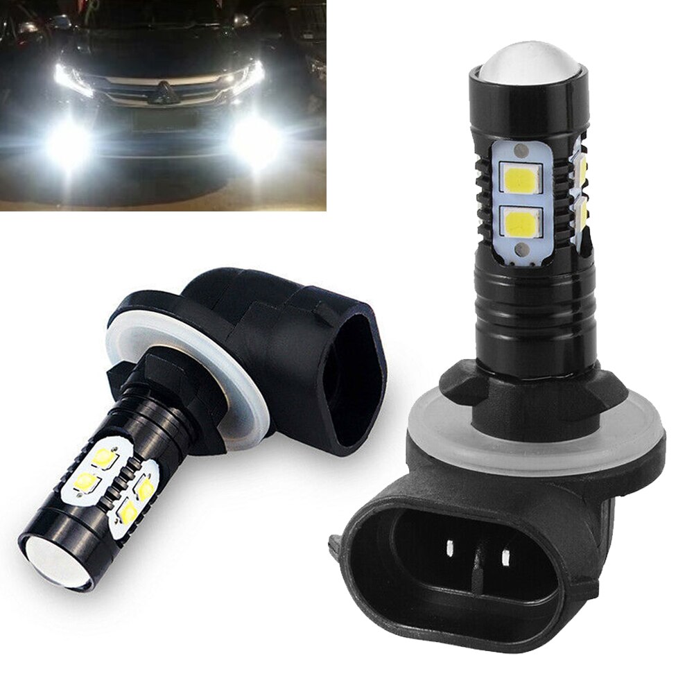 2 uds 881 889 6000K blanco brillante de alta potencia 10SMD LED luz antiniebla conducción DRL luz Interior LED COB lámpara LED