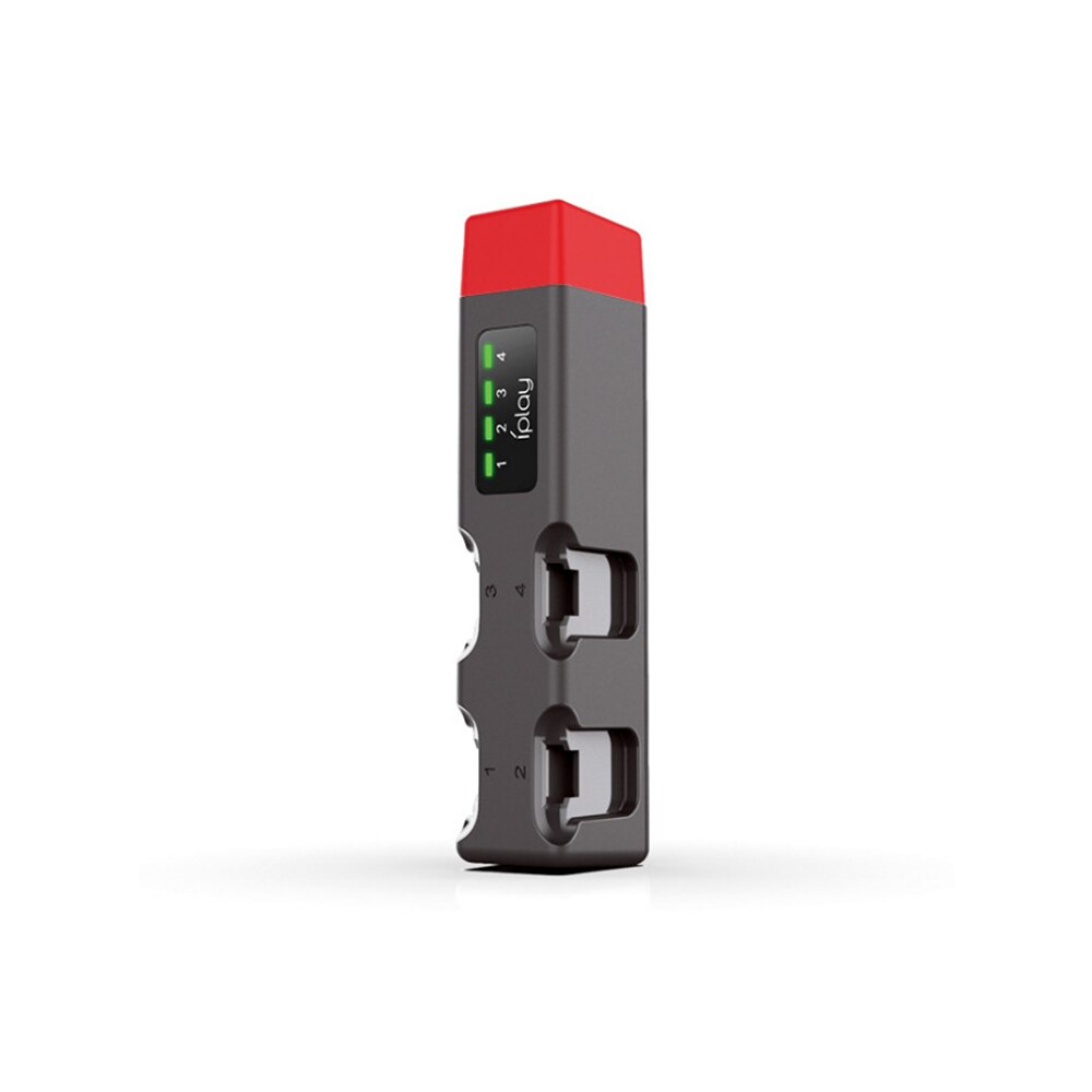 Tragbarer mini-usb-hub mit kabellosem ladegerät und vier ladestationen für nintendo switch-spielkonsolen und zubehör