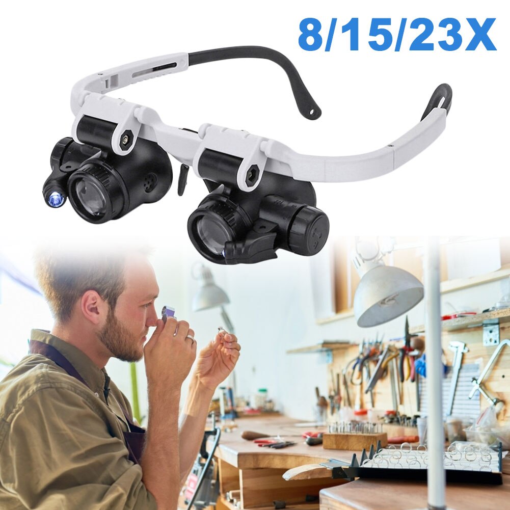 8X/15X/23X Auto Repair Tools, Tools Magnifying Glass, Magnifying Glasses LED Light Repair