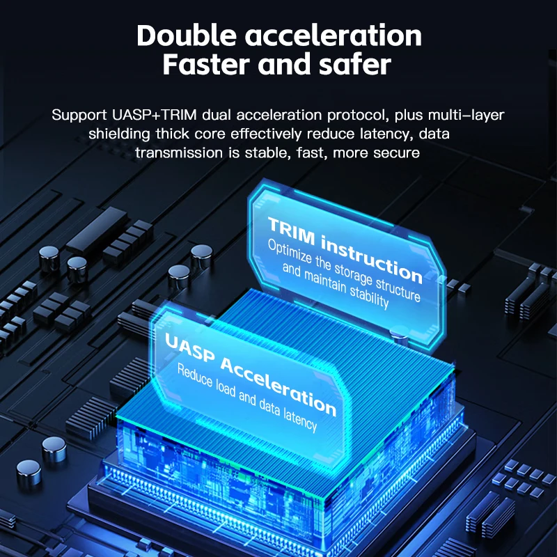 Boîtier de disque dur externe pour ordinateur portable, USB 3.0, 2.5 pouces, support 6Gbps, mobile, SSD, SATA