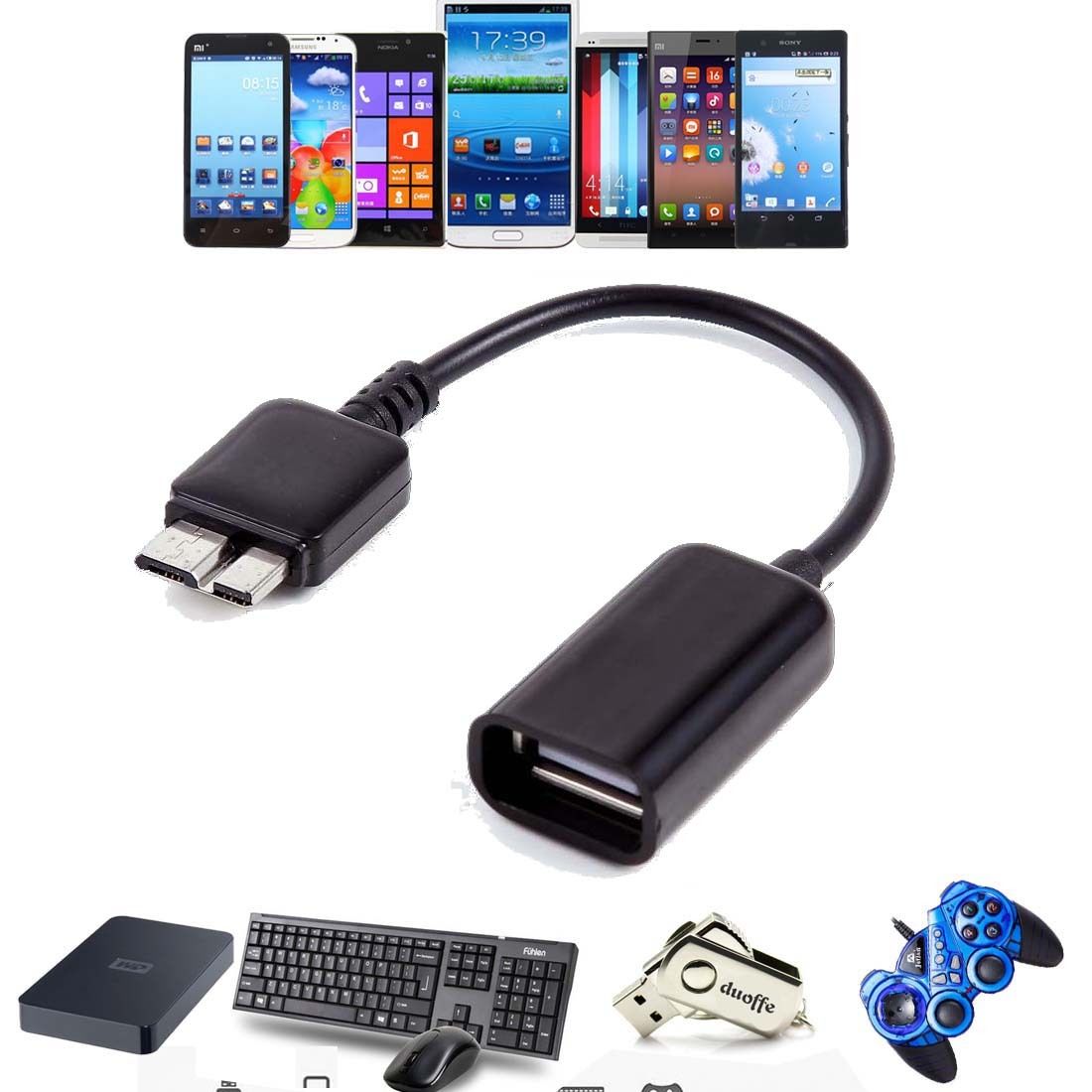 Premium USB3.0 OTG Host Cable Adapter Cord Voor Nokia Lumia 2520 levono thinkpad8 Samsung Galaxy Note 3 S5 i9600 G900