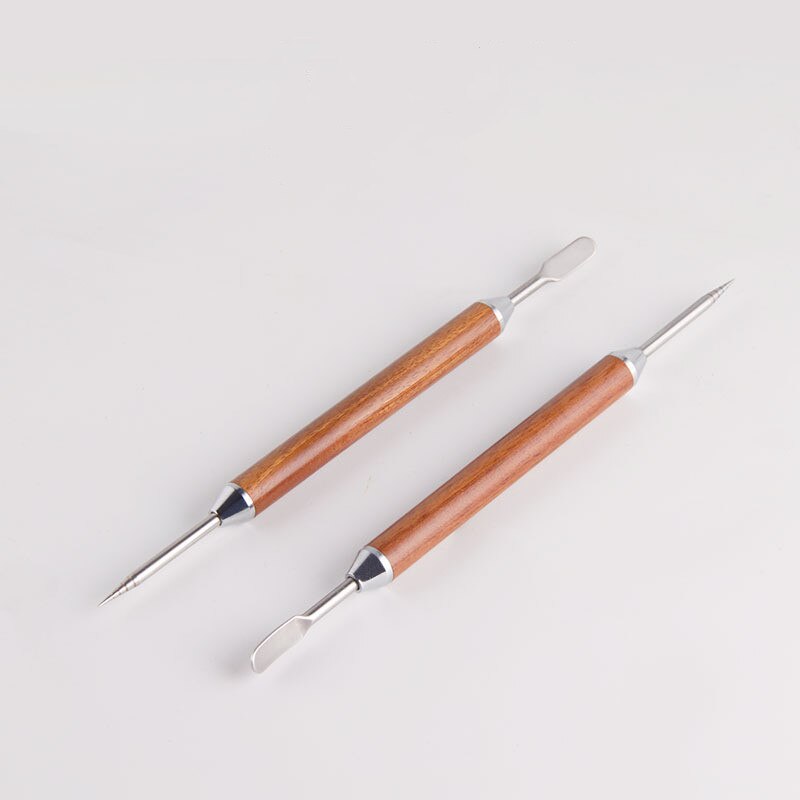 1pcs Espresso Coffee Decorating Latte Art Pen Tamper Needle Rosewood handle High Carved Fancy Coffee Mixer Tool