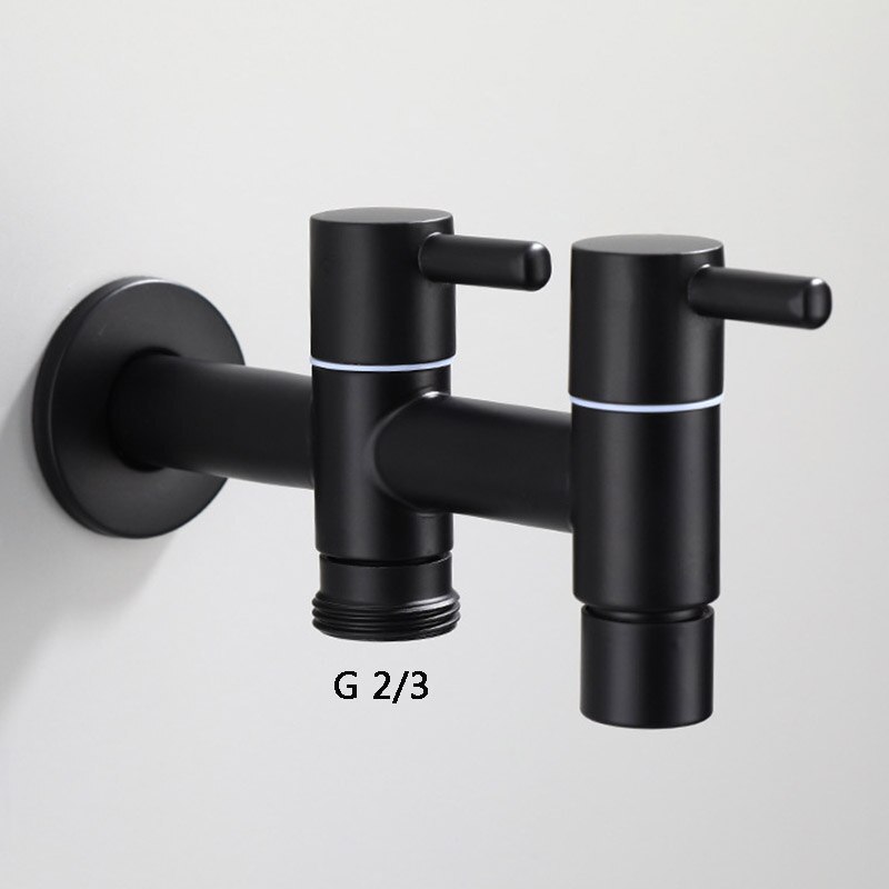 Vaskemaskine vandhaner vægmonteret bidet blandingsbatteri sort finish rustfrit stål badeværelse bouble brug moppe vandhaner udendørs vandhane: Burgunder