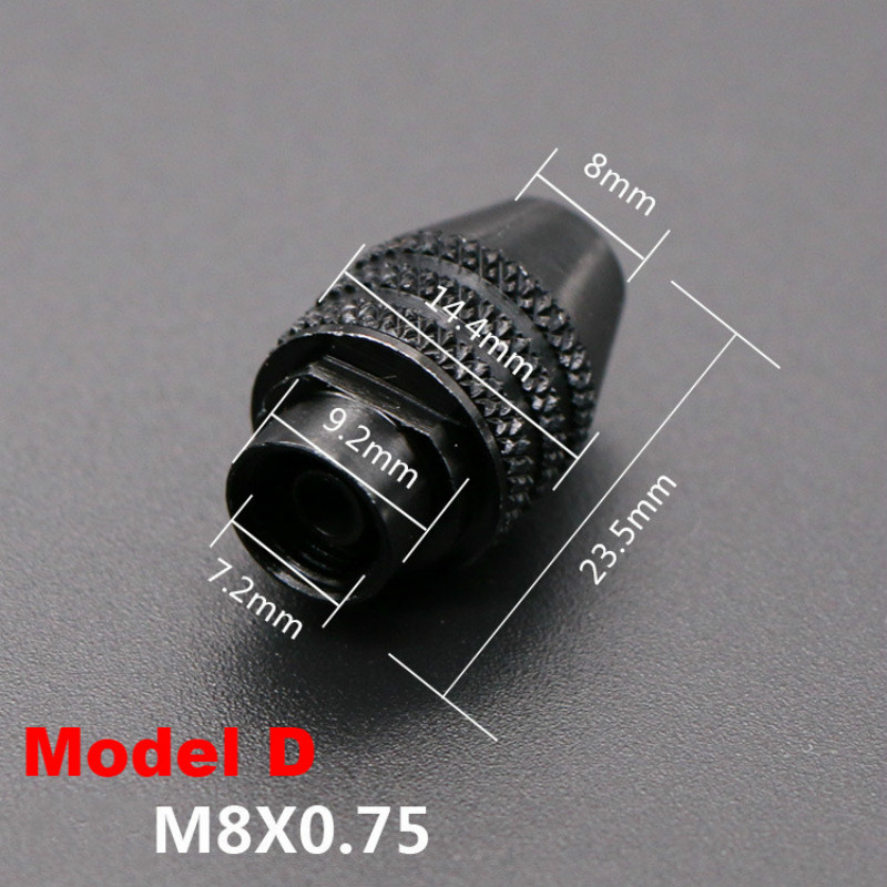 Drill Chuck Adapter Mini Keyless Drill Chuck Bit Self-Tighten Electric Drill Bits Collet Fixture Tools Quick Change Converter: long M8x0.75