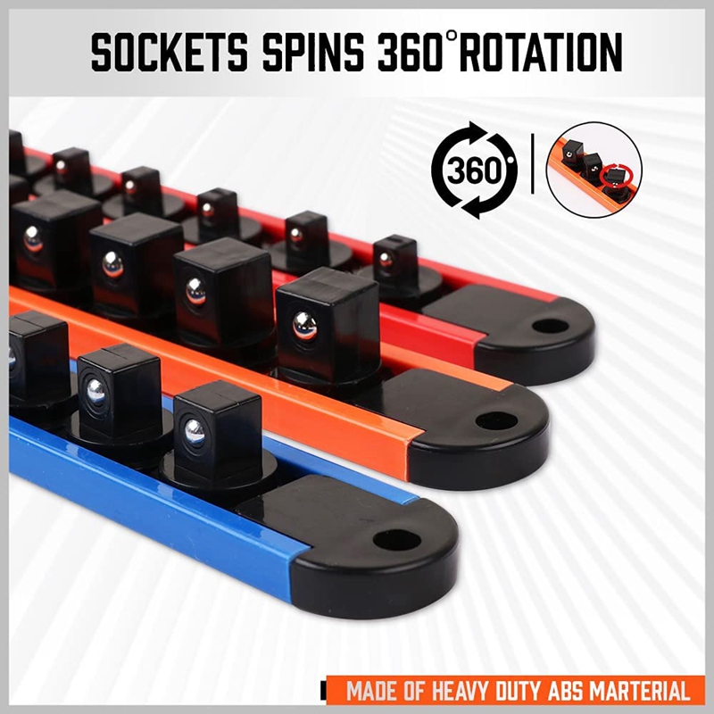 JHD-HORUSDY organizador de enchufes giratorios de 360 °, Clips de 1/4 pulgadas X 28, Clips de 3/8 pulgadas X 28, Clips de 1/2 pulgadas X 24, 6 uds.