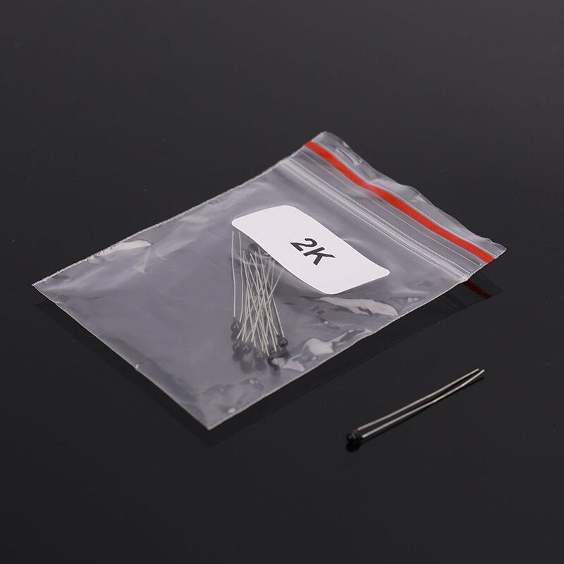 100pcs=10value*10pcs NTC Thermistor Resistor Kit 1K 2K 3K 4.7K 5K 10K 20K 47K 50K