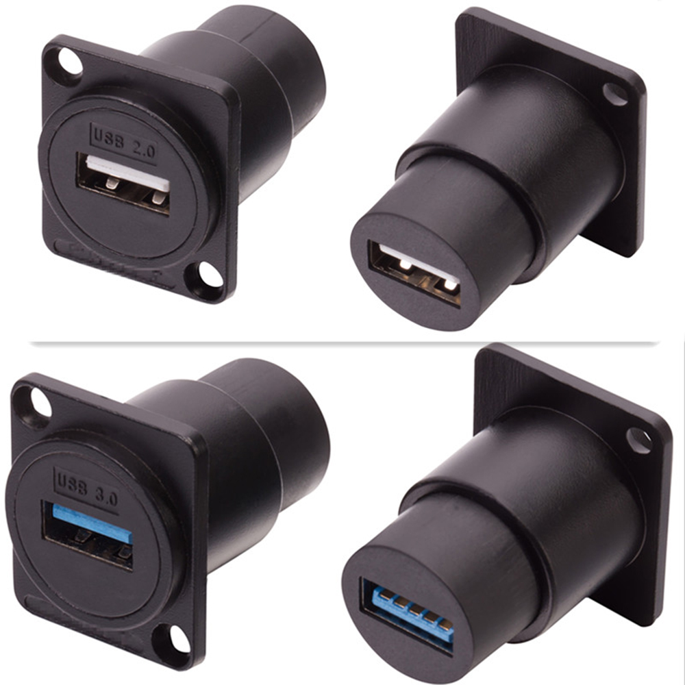 D Type Chassis USB 2.0 3.0 Connector Type C Female to Female USB-C Converter Adapter Type-C Panel Mount DIY Jack