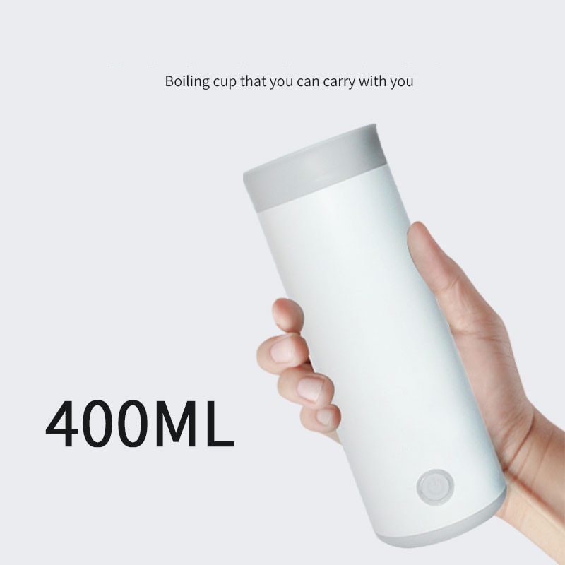 Draagbare Reizen Elektrische Waterkoker Mini Thermosfles Smart Theepot Verwarming Cup Melk Kokend Eierkoker Rvs Metalen Fles