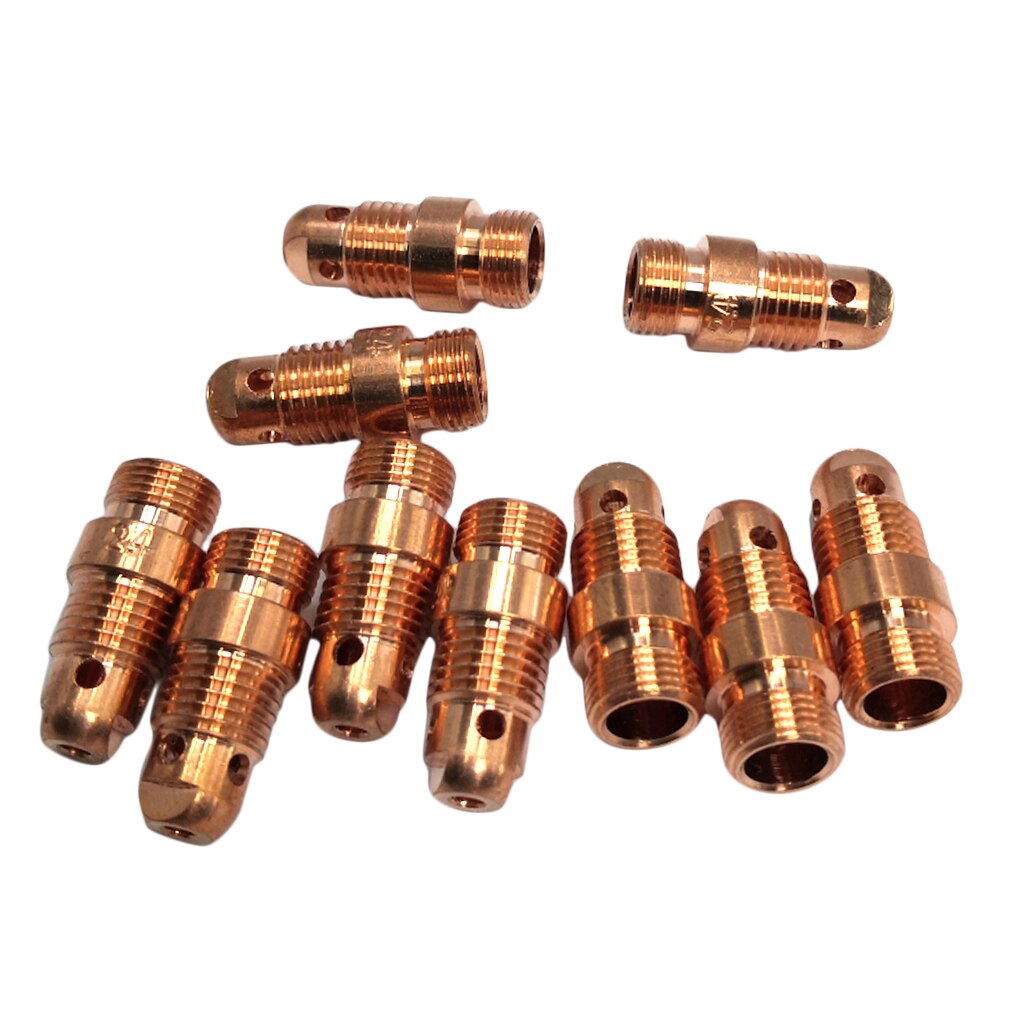 10 Pack TIG Welding Stubby Collet Body 2.4mm WP-9 18 26 Torch Cup Supplies