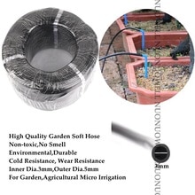 100m ~ 5m giftfri 3/5mm drypvandingsslange havearbejde mikrovandingssystem blødt vandrør drivhus vandingssæt slange