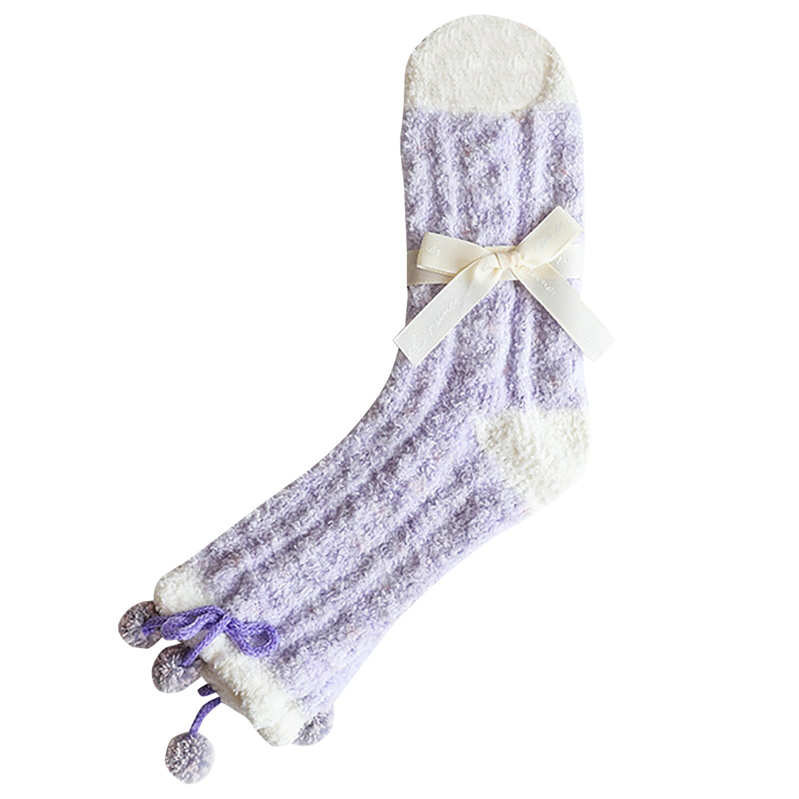 Chaussettes en molleton pour femmes, mignonnes, épaisses, chaudes, pour dormir au sol, pour la maison, c50: J