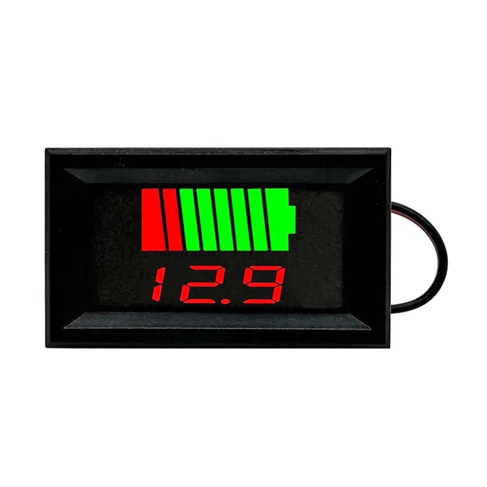 Indicatore di livello di carica della batteria dell'auto 12/24/36/48V misuratore di capacità della batteria al litio professionale Schermo tester del Schermo digitale a portato: Blu