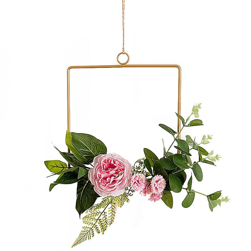 Criativo tapeçarias de parede ins vento ferro metal flor quadro parede-montado banquete decoração simulação flor casa pingente: 06