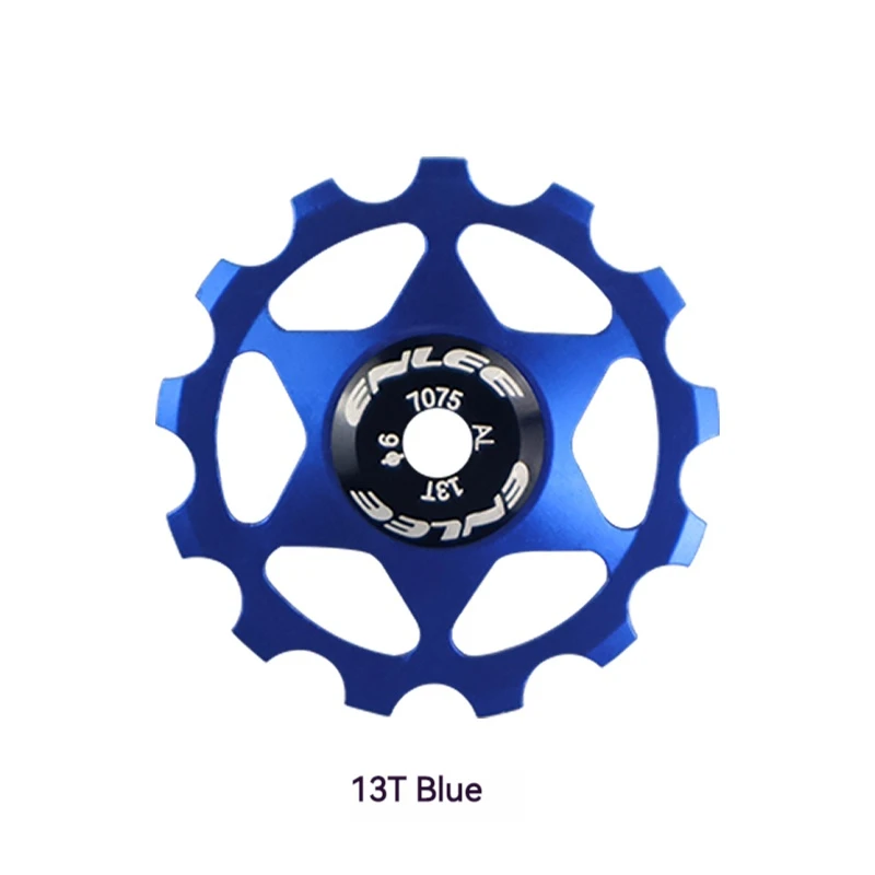 Fünf Farben Fahrrad Aluminium Legierung führen Rad Rolle Schaltwerk 11T 13T führen MTB Keramik Lagerbier Jockey Rad für 4/5/6MM: Gelb