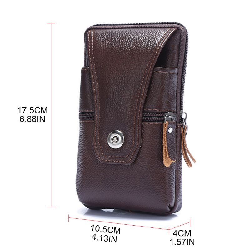 2020 bolsa de cintura de couro vintage bolsa de telefone cinto hip loop coldre carteira carry caso esporte bolsa para homem